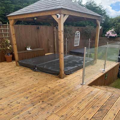 wood deck cleaning hull